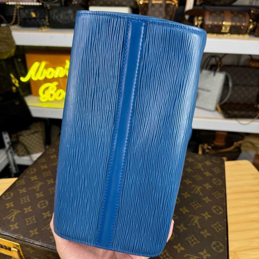 Louis Vuitton 藍色EPI水波紋Speedy手提包💙超吸睛-9