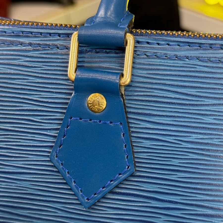 Louis Vuitton 藍色EPI水波紋Speedy手提包💙超吸睛-11
