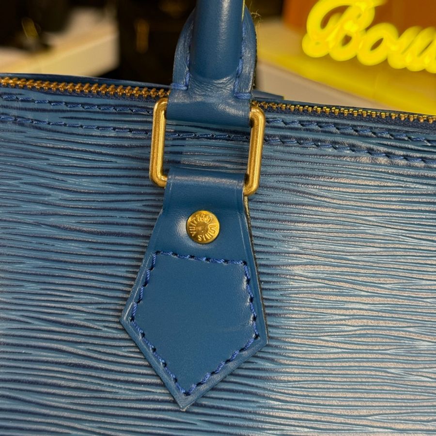 Louis Vuitton 藍色EPI水波紋Speedy手提包💙超吸睛-15