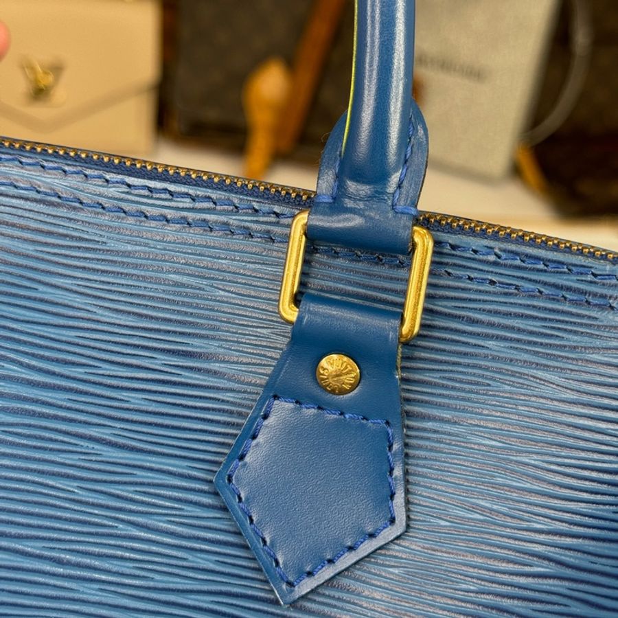 Louis Vuitton 藍色EPI水波紋Speedy手提包💙超吸睛-16