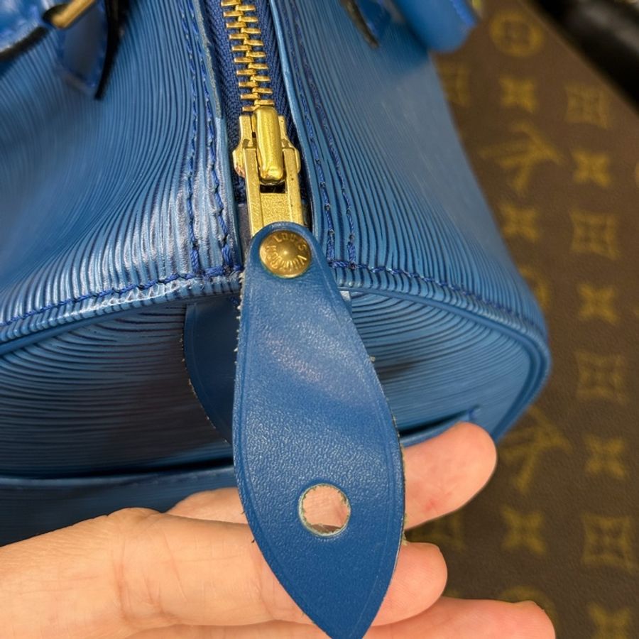 Louis Vuitton 藍色EPI水波紋Speedy手提包💙超吸睛-18