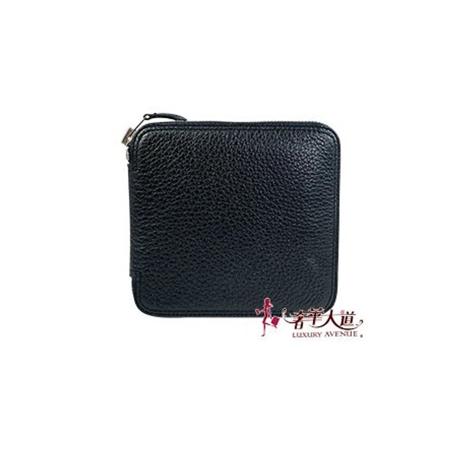 *奢華大道國際精品*【H0462】HERMES 黑色牛皮 SILKY POP絲巾托特包-0
