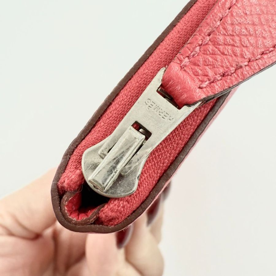 HERMES - 紅色Epsom Azap Long Classique長夾-8