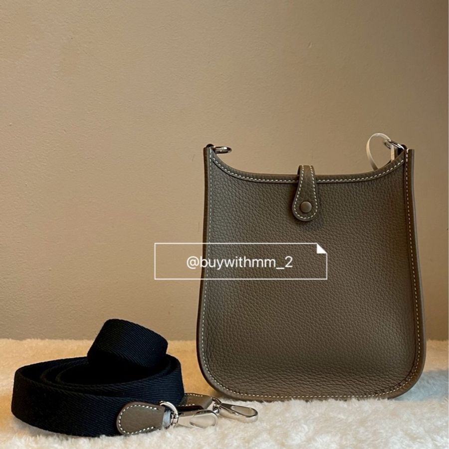 現貨💎Hermes 大象灰 Mini Evelyne K刻-1