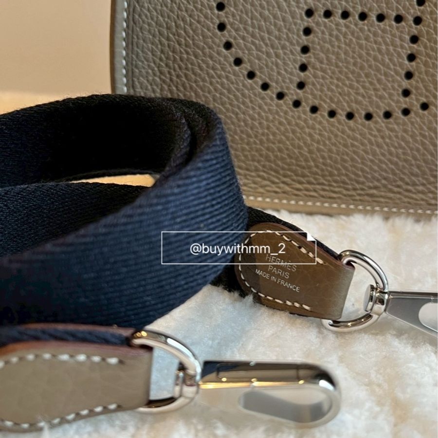 現貨💎Hermes 大象灰 Mini Evelyne K刻-5