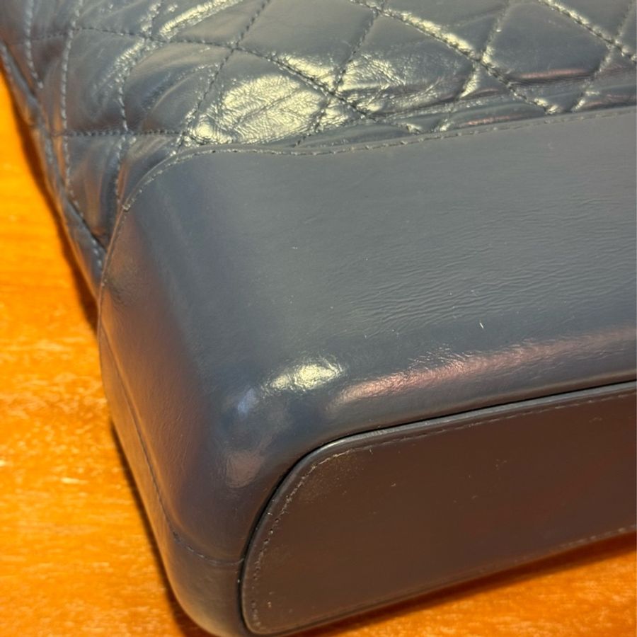 Chanel菱格牛皮藍色,古銅銀扣,手挽側背兩用Gabrielle Shopping Tote bag-14