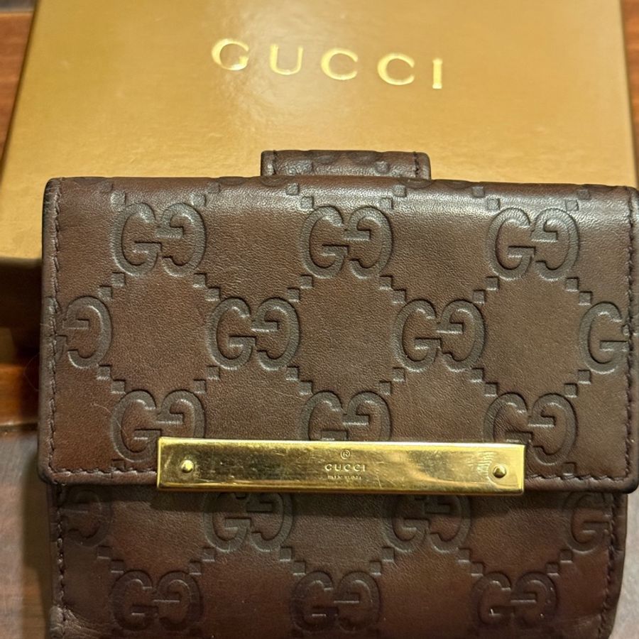 Gucci/logo老花短夾-26