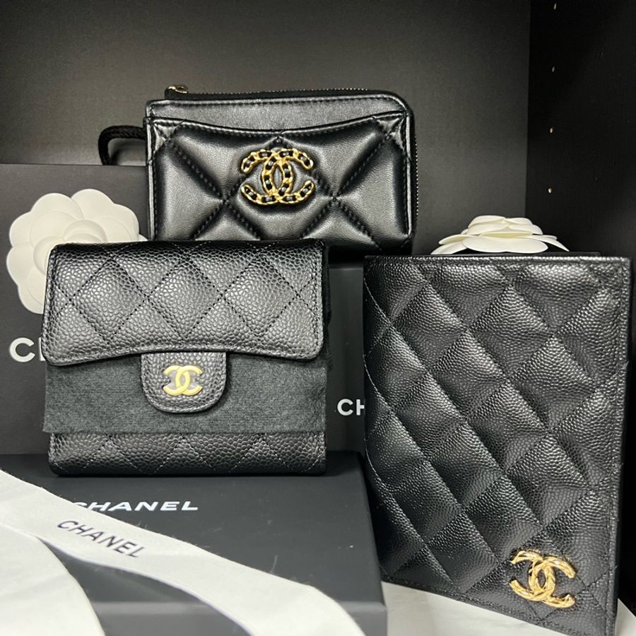 CHANEL 經典CF 三折短夾芯片款 全新(全配)-5
