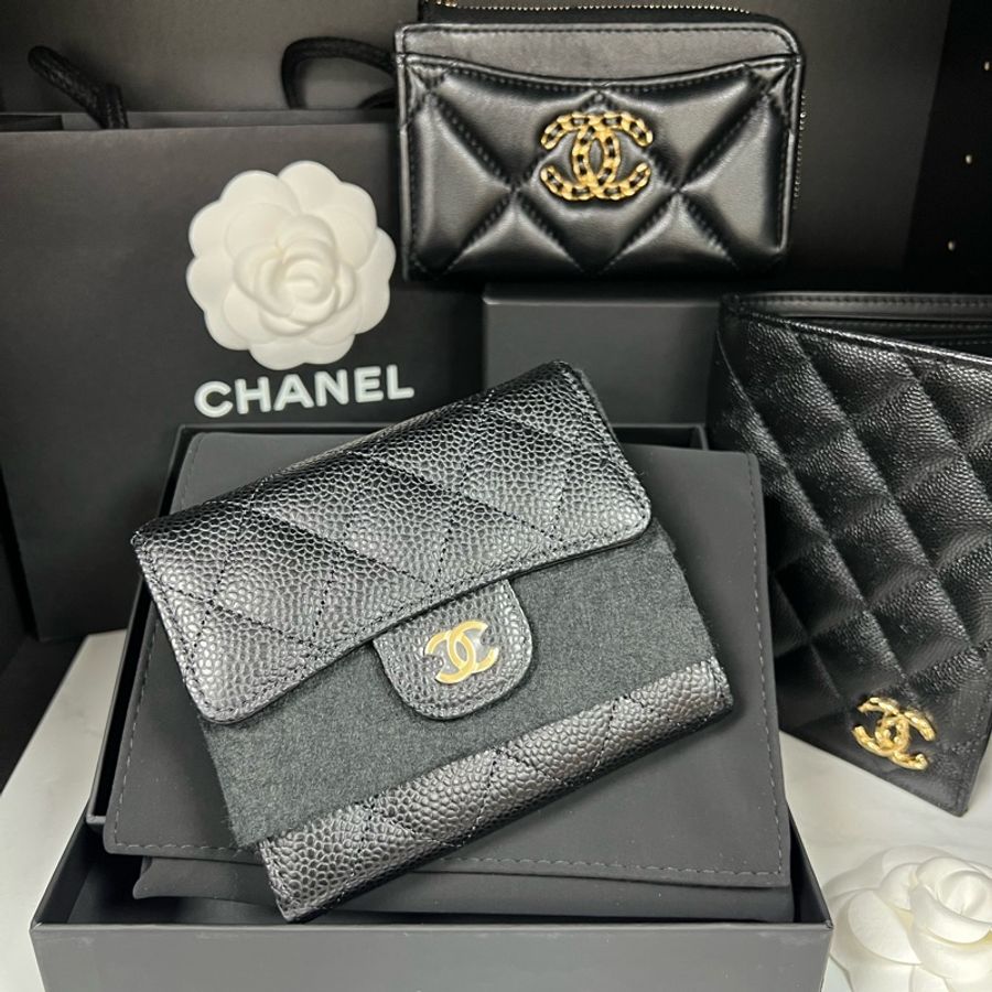 CHANEL 經典CF 三折短夾芯片款 全新(全配)-7