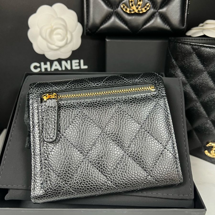 CHANEL 經典CF 三折短夾芯片款 全新(全配)-14