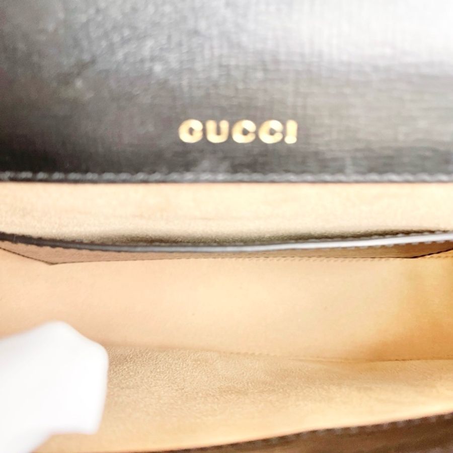 Gucci Horsebit黑色馬蹄扣1955郵差包72622620.5×5×14.5 98新配件塵袋-2