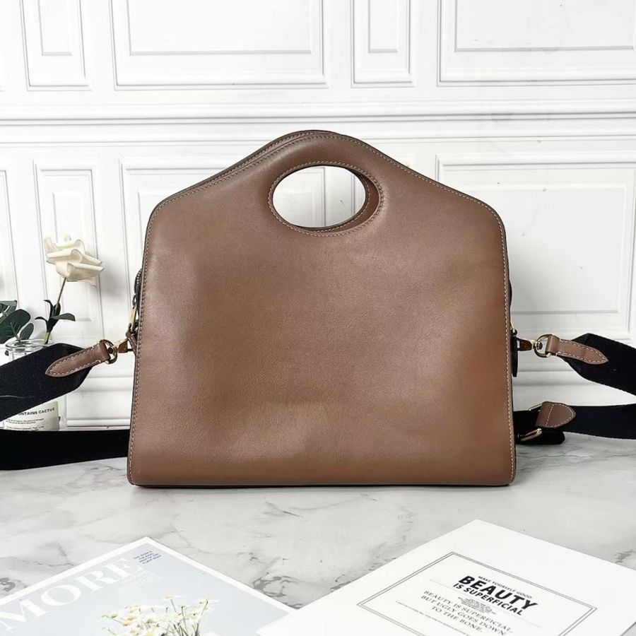 Burberry 經典焦糖色Pocket Bag口袋包全皮郵差斜背包31×12×29.5 98新配件塵袋-6