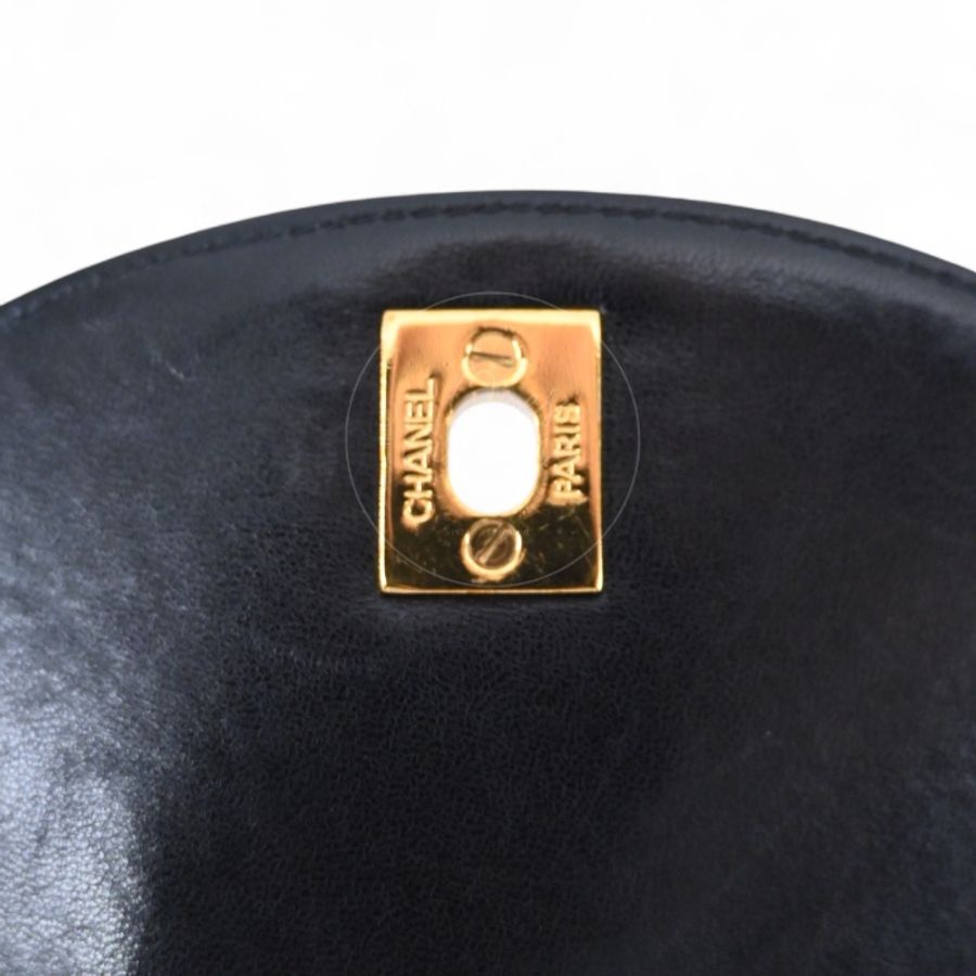 中古 Chanel 香奈兒 經典款 黑色小羊皮 大號 Duma 後背包-30