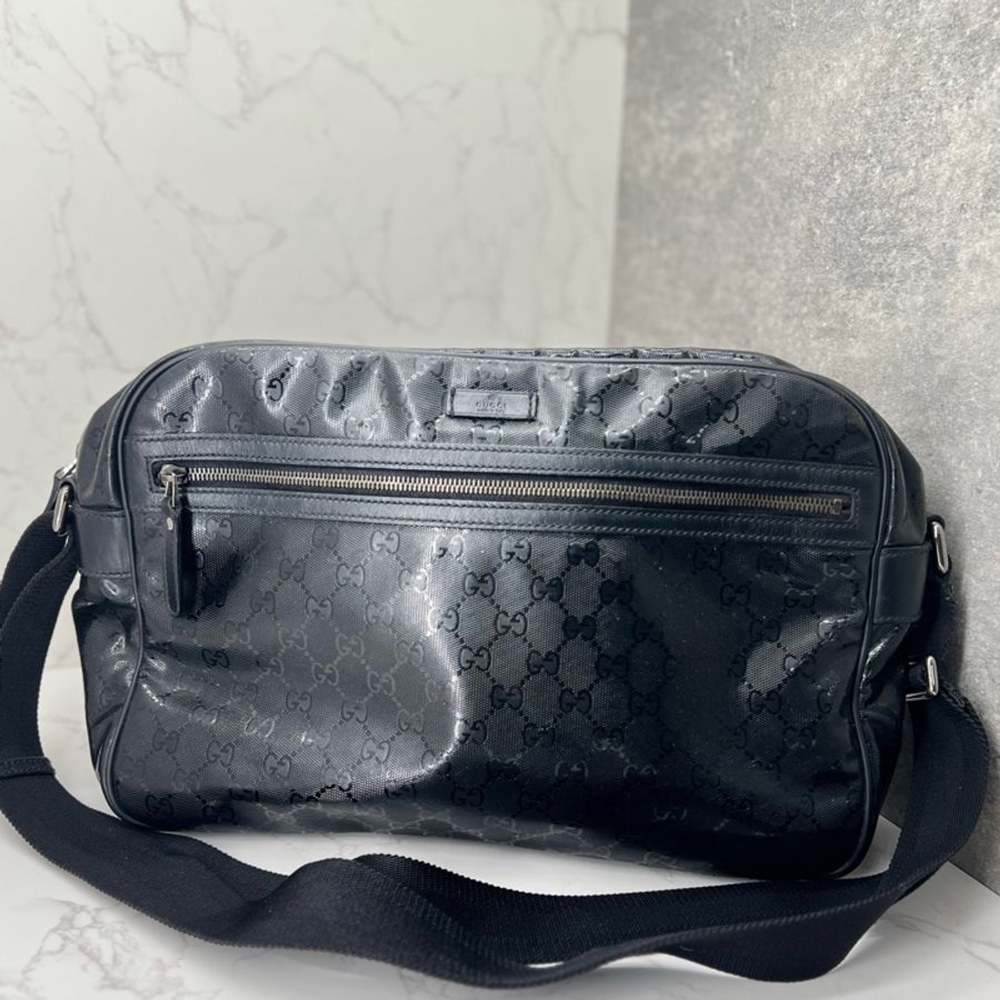 💗香緹國際精品💗 706 Gucci 亮面黑老花肩背包-0