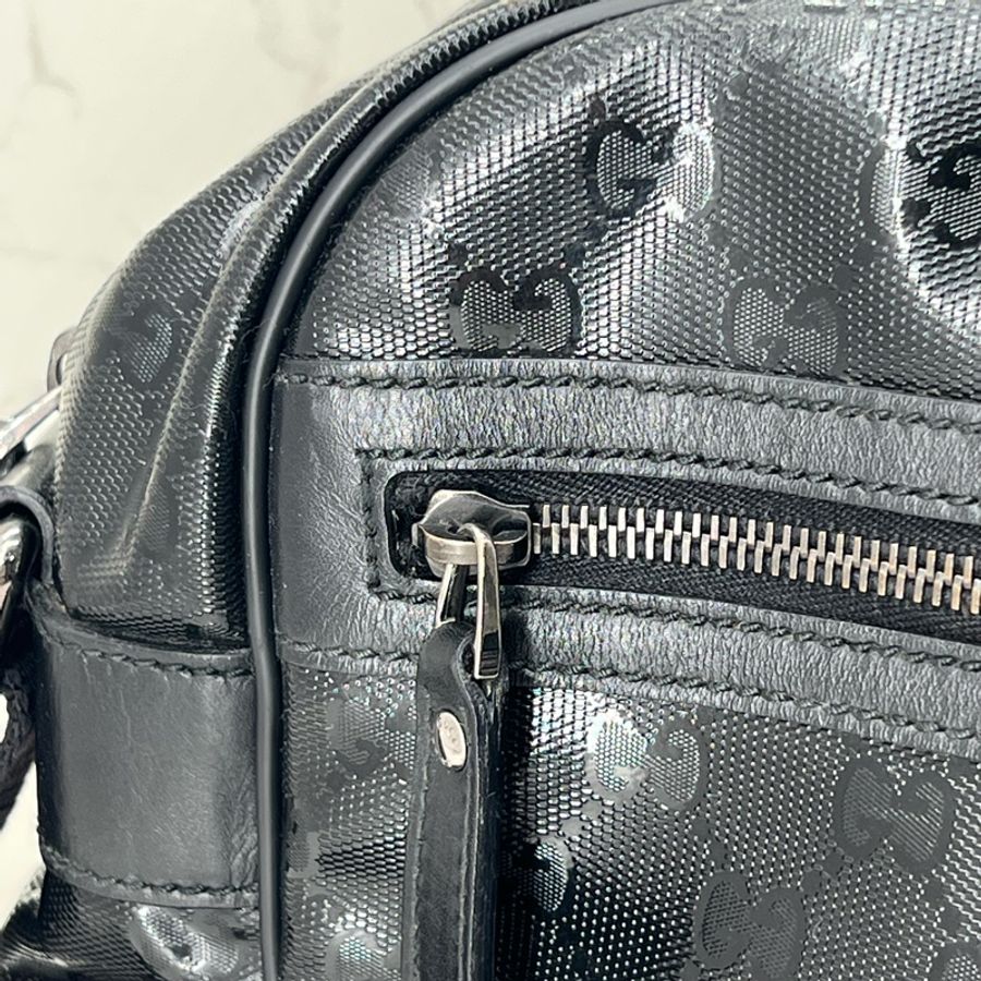 💗香緹國際精品💗 706 Gucci 亮面黑老花肩背包-1