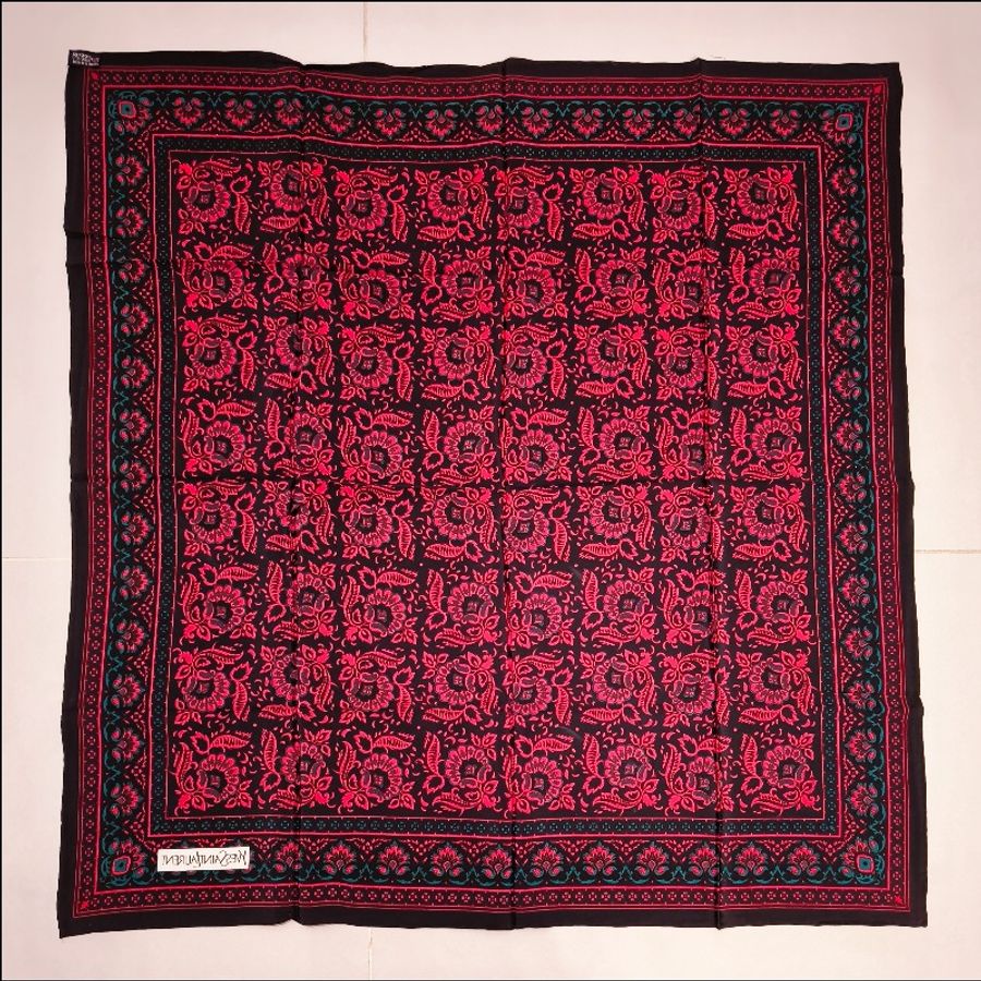 YSL 聖羅蘭緹花絲巾-6