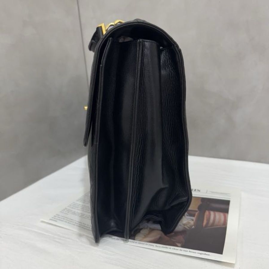 Chanel香奈兒 黑金手提公事包 辦公包 大容量 vintage 中古 二手-6