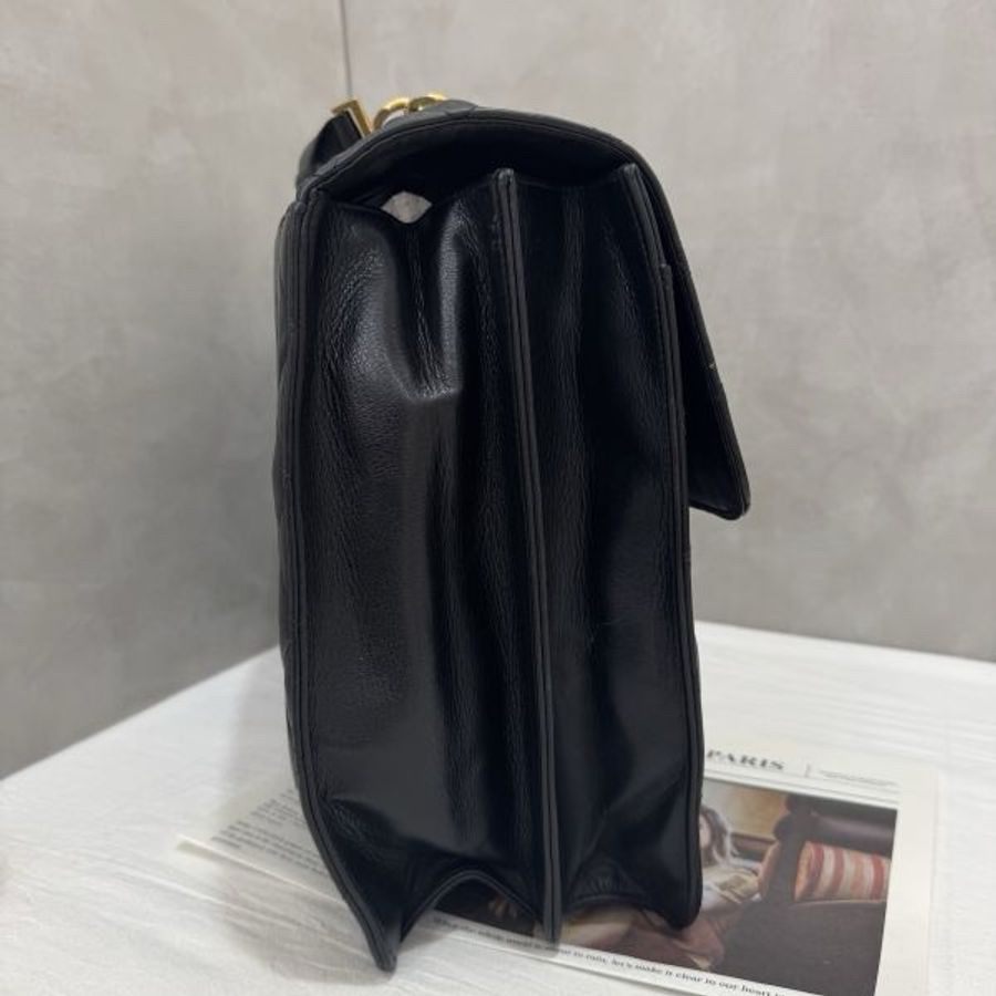 Chanel香奈兒 黑金手提公事包 辦公包 大容量 vintage 中古 二手-7