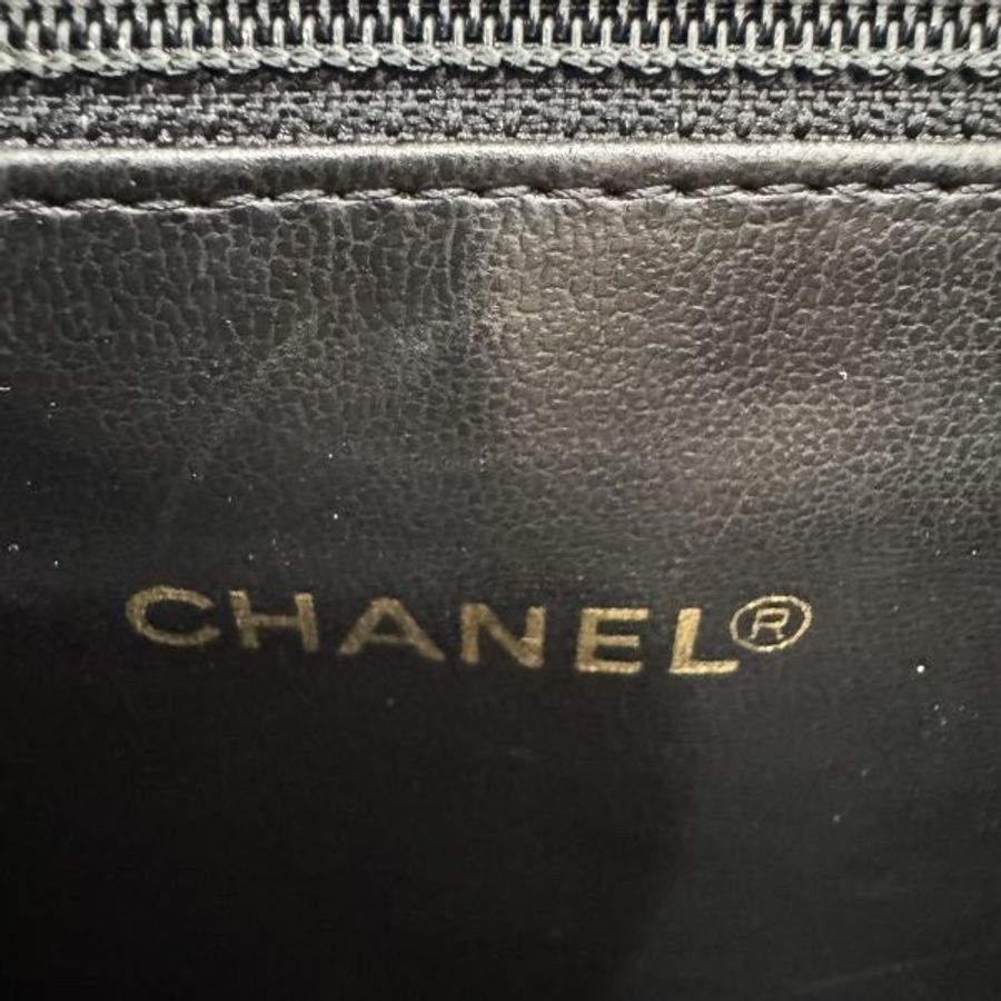 Chanel香奈兒 黑金手提公事包 辦公包 大容量 vintage 中古 二手-13