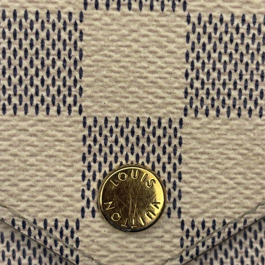 Louis Vuitton 棋盤白錢包/短夾 無配件-8