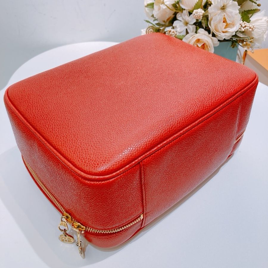 TW4626 Chanel 香奈兒復古CC字化妝包包Vintage CC Stitch Vanity Handbag Calfs-31