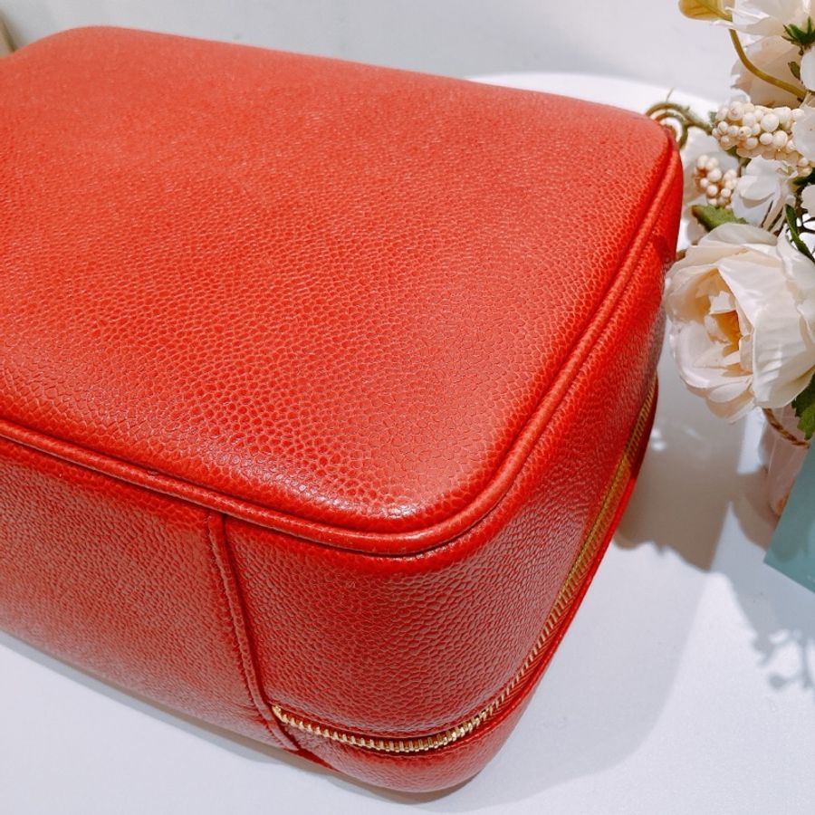 TW4626 Chanel 香奈兒復古CC字化妝包包Vintage CC Stitch Vanity Handbag Calfs-32