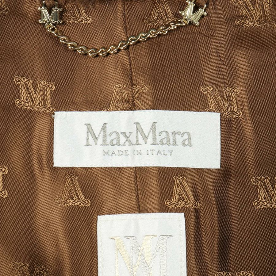 MAX MARA 泰迪熊披肩斗篷外套 羊絨羊駝毛 棕色 二手 女款-2