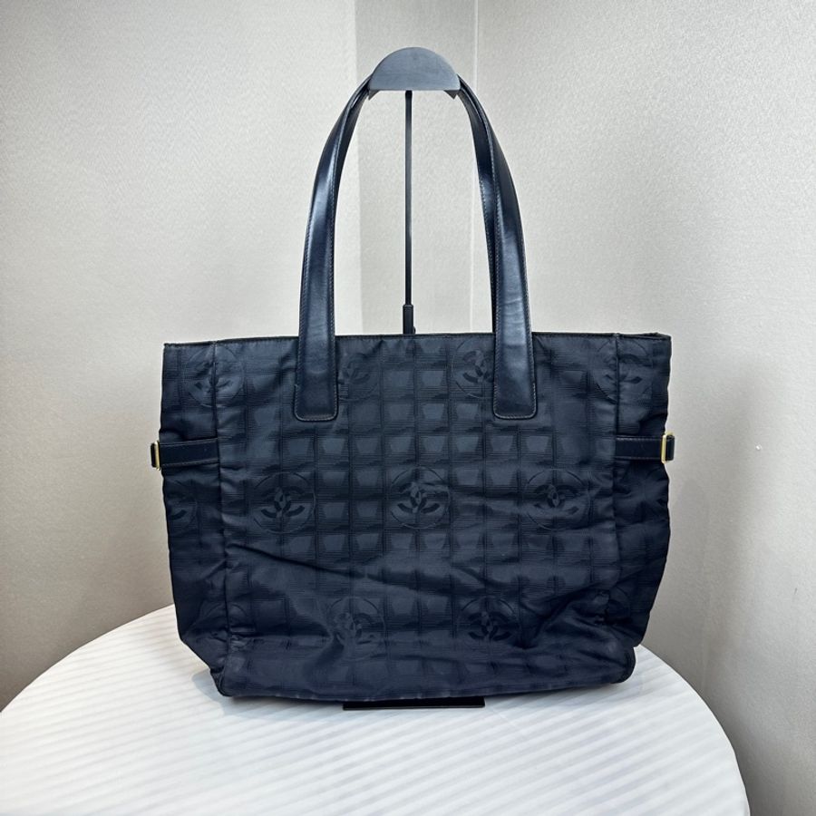 香奈兒/Chanel New Travel Line 黑色尼龍單肩托特包 36x13x34cm-8