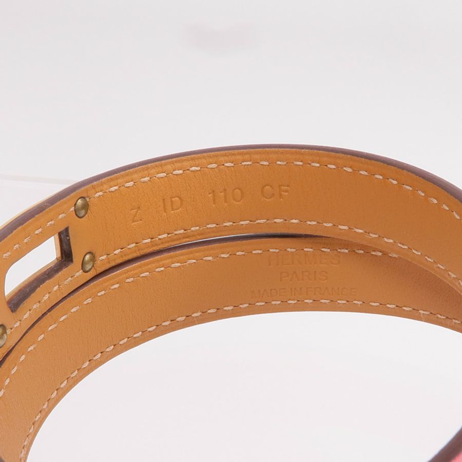 HERMES Swift皮革Kelly Double Tour Bracelet手鐲-6