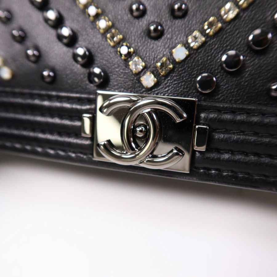 CHANEL 牛皮皮革WOC Wallet On Chain銀扣鏈帶肩背袋-6