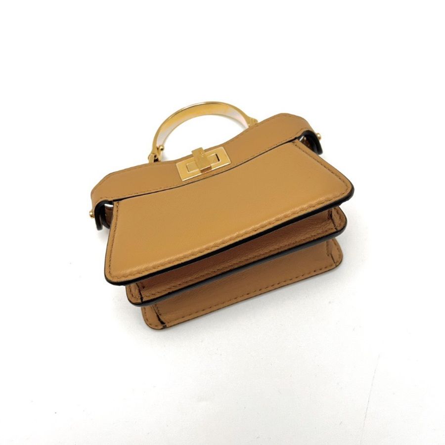 FENDI peekaboomini金扣手提肩背斜背包12*8.5*7 98新配件塵袋-3