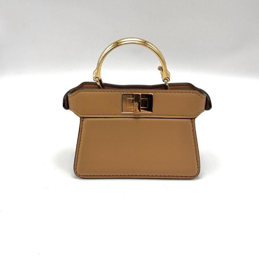 FENDI peekaboomini金扣手提肩背斜背包12*8.5*7 98新配件塵袋-6