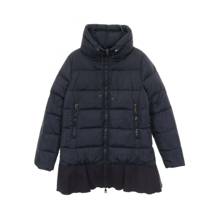 MONCLER VIBURNUM 羽絨衣外套 #0 尼龍海軍藍 二手 女款-0