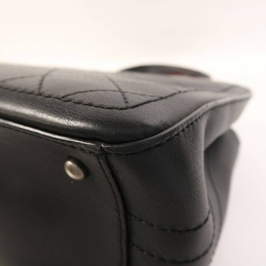 CHANEL 牛皮皮革2 Way Shoulder銀扣手挽肩背兩用袋-13