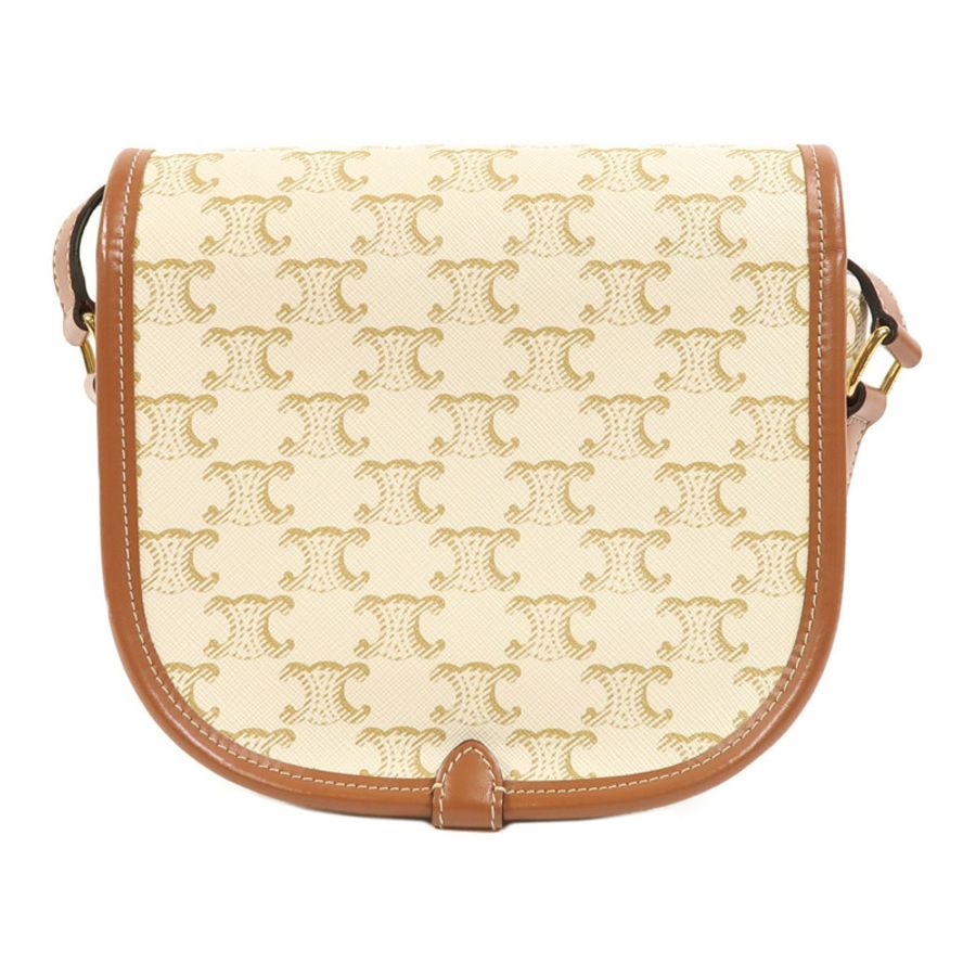 CELINE 塗層帆布Folco Medium金扣肩背袋-1