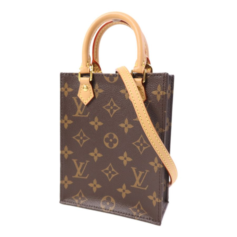 LOUIS VUITTON Monogram Petit Sac Plat金扣手挽肩背兩用袋-1