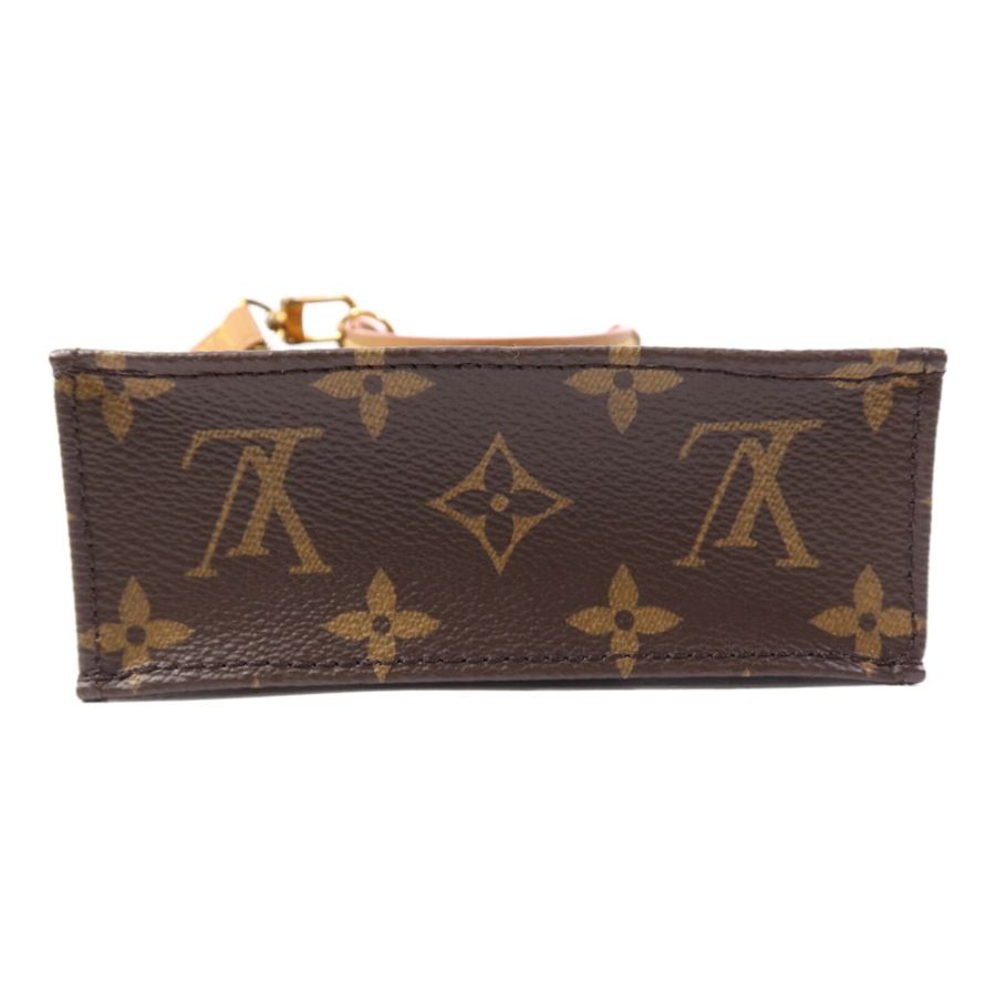 LOUIS VUITTON Monogram Petit Sac Plat金扣手挽肩背兩用袋-3