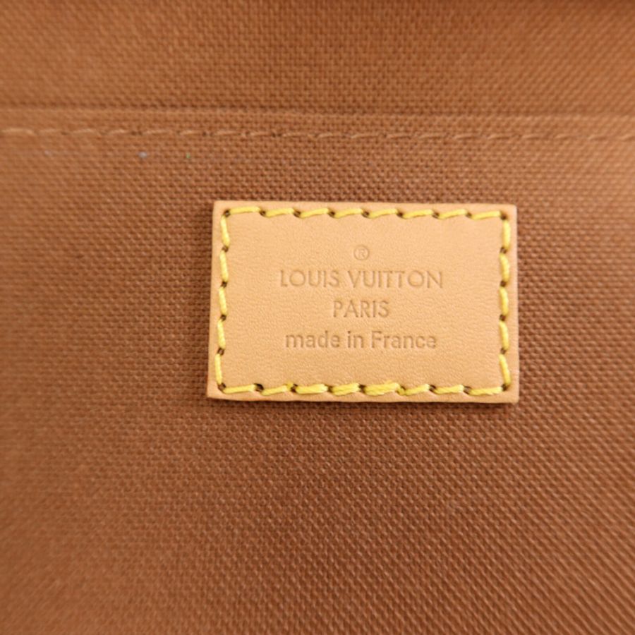 LOUIS VUITTON Monogram Petit Sac Plat金扣手挽肩背兩用袋-5