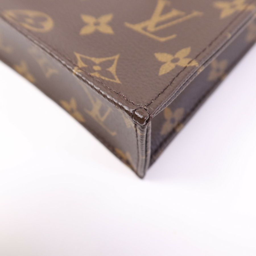 LOUIS VUITTON Monogram Petit Sac Plat金扣手挽肩背兩用袋-11