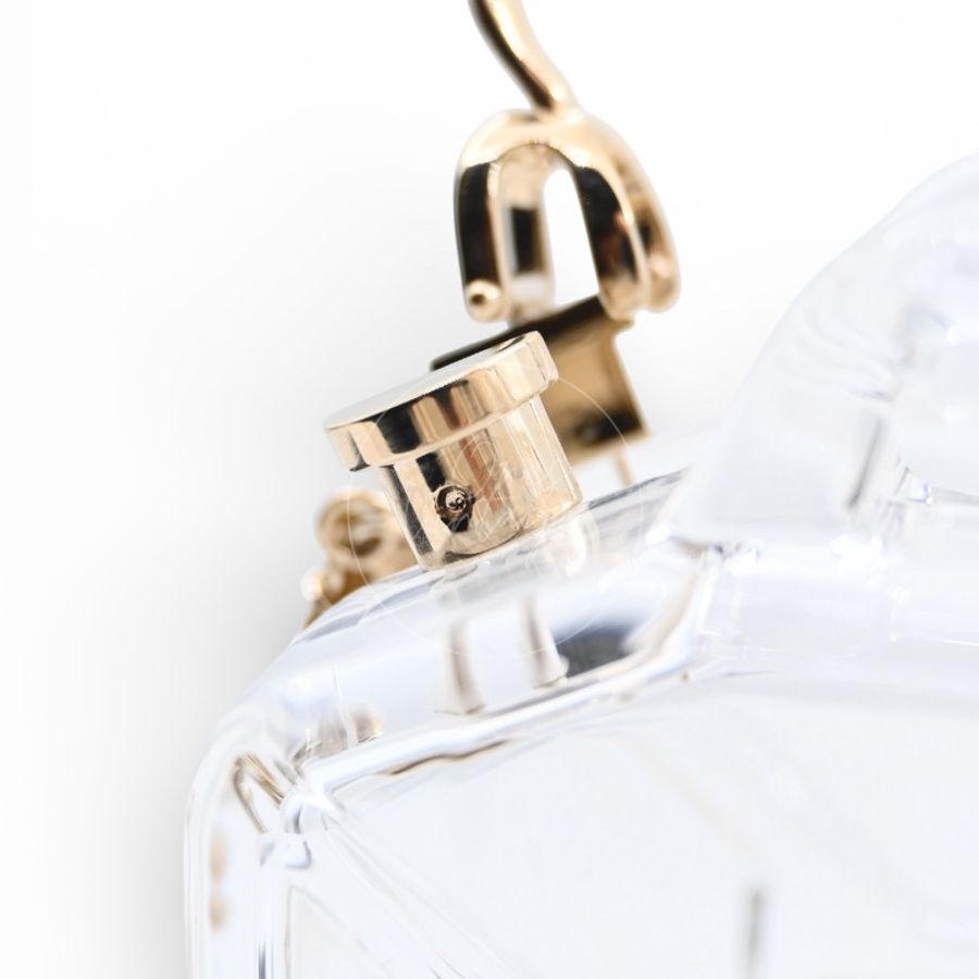 中古 Chanel 香奈兒 Chanel Glass Bag汽油桶透明 晚宴包 限量款手拿包-18