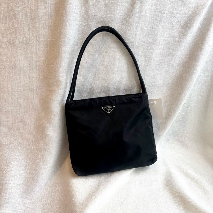 Prada 經典黑色尼龍托特包 Nylon tote bag 單肩包 手提包 23cm-2