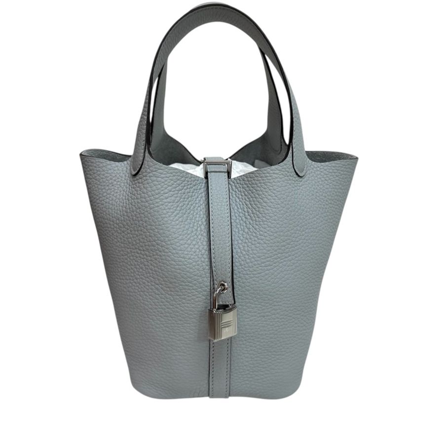 全新Hermès Picotin Lock 18 T/C CK8U Bleu Glacier冰川藍-0