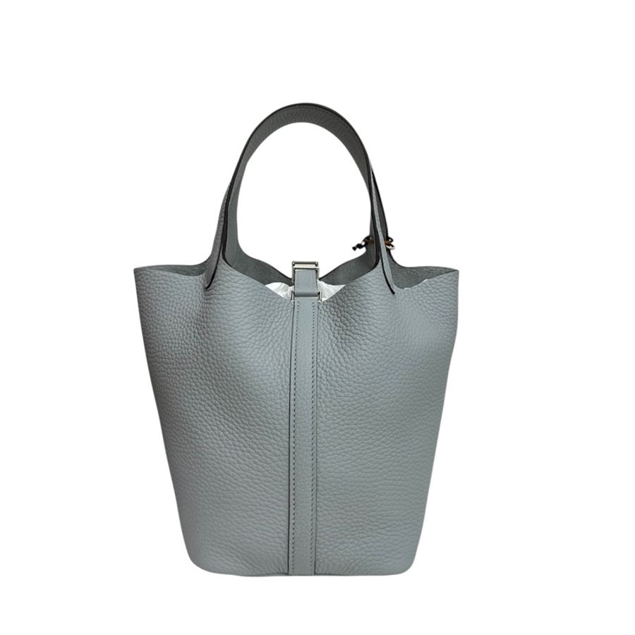 全新Hermès Picotin Lock 18 T/C CK8U Bleu Glacier冰川藍-7