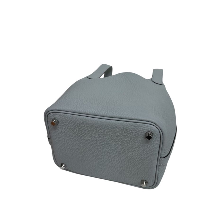 全新Hermès Picotin Lock 18 T/C CK8U Bleu Glacier冰川藍-8
