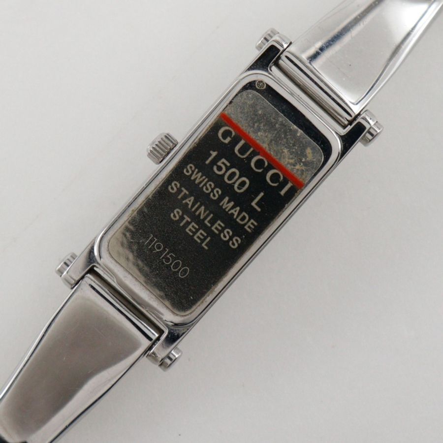 Gucci GUCCI 1500L 不鏽鋼石英模擬顯示銀色錶盤女士腕錶-5