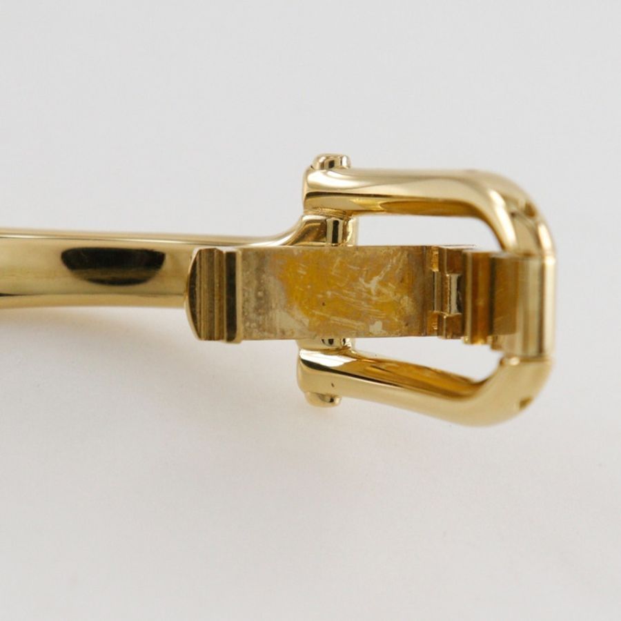 Gucci GUCCI 1500L 鍍金石英模擬顯示女士腕錶，黑色錶盤-10
