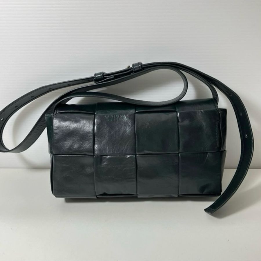 Cassette Belt Bag 4X2 8格 深墨綠色 亮牛皮-3