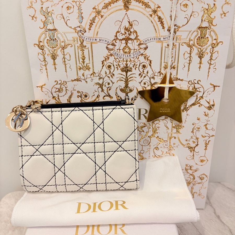 DIOR 短夾 Lady Dior Dahlia 日本限定款-0