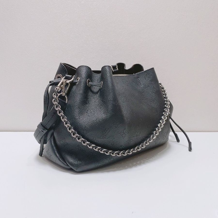 lv 黑色bella tote月光女神鏤空透光手提斜背包32x23x13 98新配件盒子塵袋-3