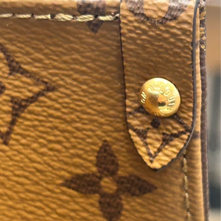☕️路易威登托特包LV老花雙拼色onthego MM手提肩背托特包M45321-37
